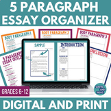 Five Paragraph Essay Digital and Printable Graphic Organiz