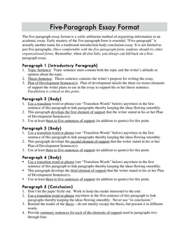 Preview of Five Paragraph Essay Format and Transition Words / Phrases