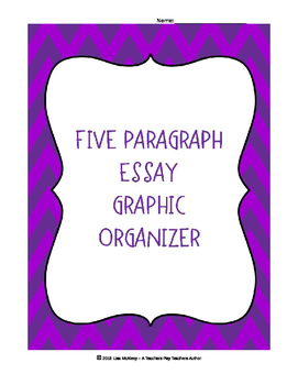 Preview of Five Paragraph Essay Graphic Organizer FREEBIE!