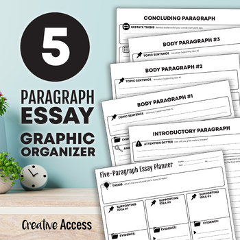 Preview of Five-Paragraph Essay Graphic Organizer