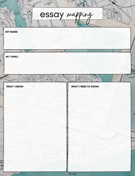 Preview of Five-Paragraph Essay Graphic Organizer - Essay "Mapping" Activity