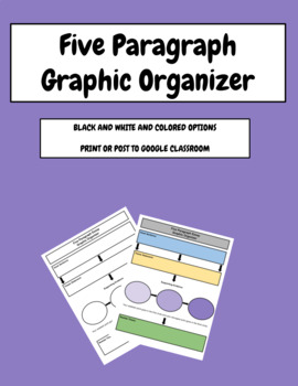 five paragraph essay graphic organizer free