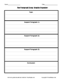 Five Paragraph Essay Graphic Organizer.  Simple format for