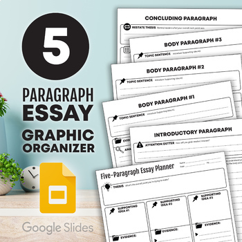 Preview of Five-Paragraph Essay Graphic Organizer for Distance Learning