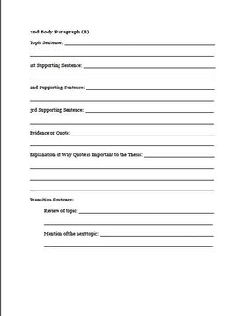 Five Paragraph Essay Organizer Worksheet | TpT