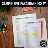 Sample Five Paragraph Essay & Activity