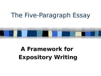 Preview of Basic Five Paragraph Expository Essay: Color-Coded PowerPoint