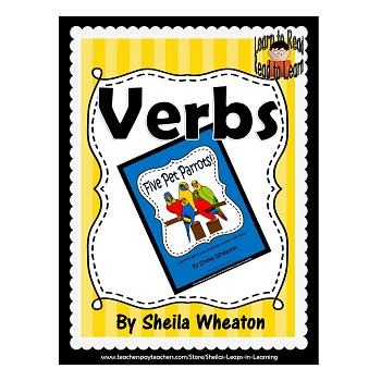 Preview of Five Pet Parrots:  A READ TO LEARN Book About Verbs