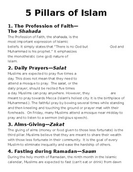 Preview of Five Pillars of Islam