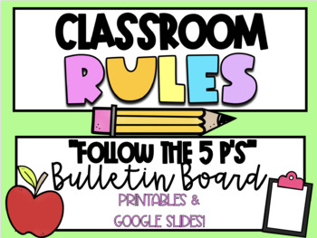 Preview of Back to School Bulletin Board: Following the 5 Ps