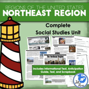 Preview of Regions of the United States: Northeast, Complete Unit (5 Regions)