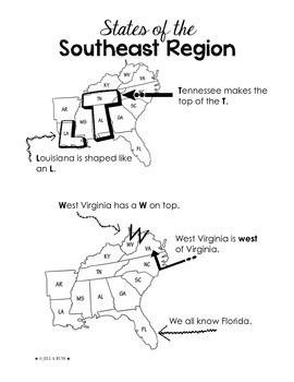 Regions of the United States: Southeast, Study Guide (5 Regions) by Jill Russ