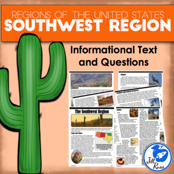 Preview of Regions of the United States: Southwest, Informational Text (5 Regions)