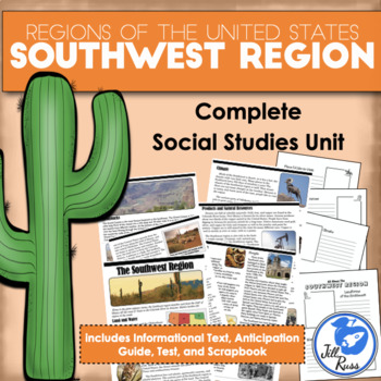 Preview of Regions of the United States: Southwest, Complete Unit (5 Regions)