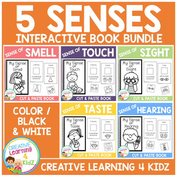 Five Sense Interactive Book Bundle by Creative Learning 4 Kidz | TPT