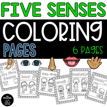 Preview of Five Senses Coloring Pages