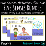 Five Senses - 5 Senses Worksheets - Kindergarten Science Bundle