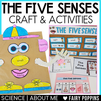 Preview of Five Senses Worksheets, Activities, Craft | 5 Senses Science Unit