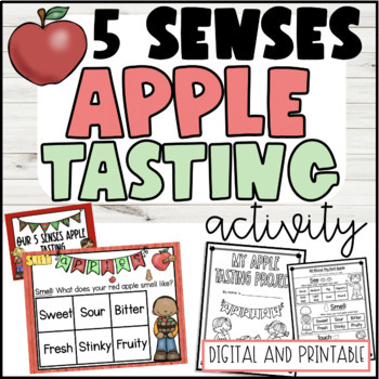 Preview of Five Senses Activity | Apple Tasting | Digital | Printable
