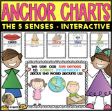 Five Senses Anchor Charts or Poster for Interactive Scienc