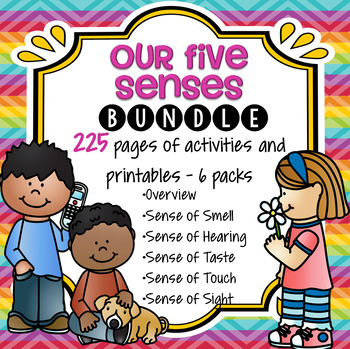 Preview of Five Senses Themes BUNDLE - Sight Smell Hearing Touch and Taste Preschool