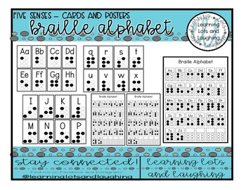 Preview of Five Senses Braille Alphabet Cards and Posters