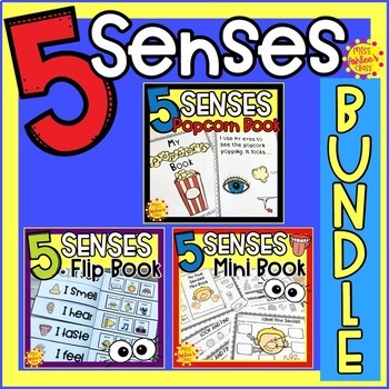 Preview of Five Senses Activities | Five Senses BUNDLE