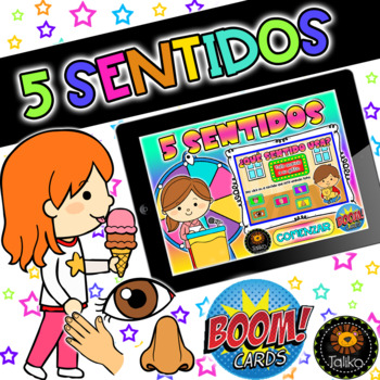 Preview of Five Senses (Cinco Sentidos) Boom Cards