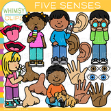 Five Senses Kids and Body Parts Clip Art