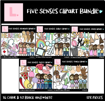 Preview of Five Senses Clipart Bundle (Health Clipart)