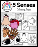 Five Senses Coloring Pages Booklet: Touch, See, Hear, Smel