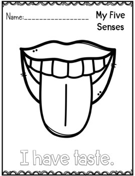 Five Senses Coloring Pages and Posters by Peaks and Pencils | TpT