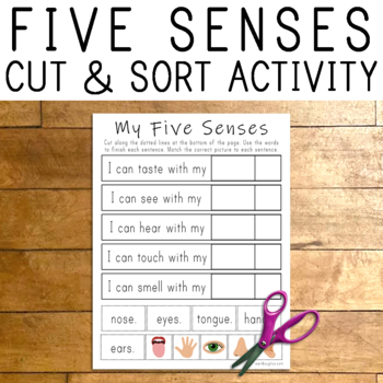 Preview of Five Senses Cut and Paste Activity
