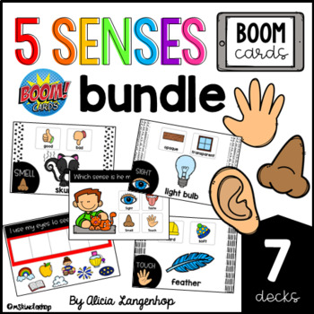 Preview of Five Senses Digital Task Card BUNDLE | BOOM Cards™