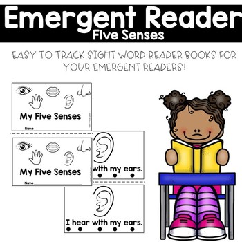 Preview of Five Senses Emergent Reader