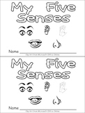 Five Senses Emergent Reader for Kindergarten- Science