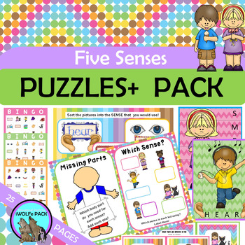 Five Senses Laminated Children Activity Matching Game EYFS Classroom Resources 