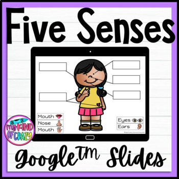 Preview of Five Senses Google Slides, Distance Learning, Centers