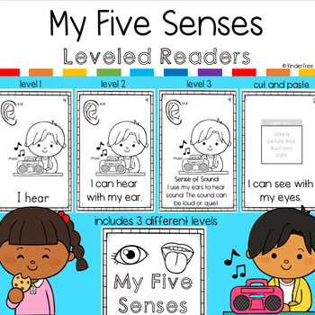Preview of Five Senses Leveled Reader (differentiated!)