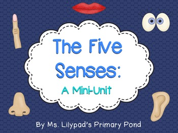 Preview of Five Senses Unit for Preschool, Kindergarten, or 1st Grade