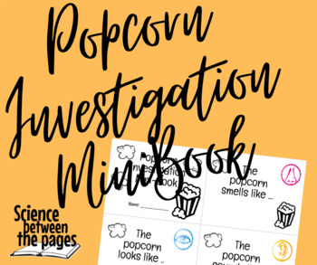 Preview of Five Senses Popcorn Investigation Mini-Book