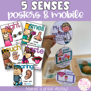 Preview of Five Senses Posters and Mobile