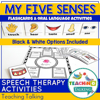 Preview of The Five Senses Worksheets & Activities Set | Describing & Graphic Organizer