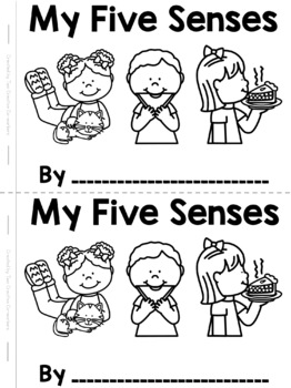 Preview of Five Senses Emergent Reader | Minibook