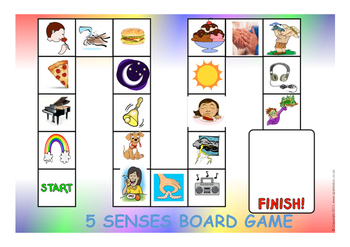 Five Senses Science Board Game by Marie Elaina's Autism Classroom