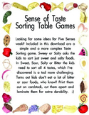 Five Senses- Sense of Taste Sorting  ScienceTable Games