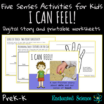 Preview of Five Senses Sense of Touch Activities PreK and Kindergarten Science
