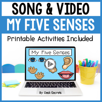 Preview of The Five Senses Poem Song & Video With Fall Writing Activities & More