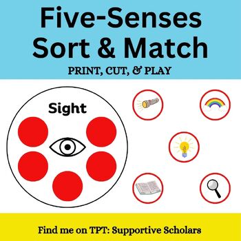 Preview of Five-Senses Sort & Match Activity