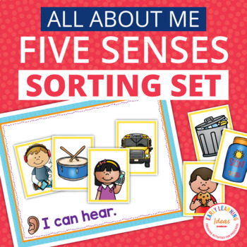 Preview of Activity for Your All About Me Unit Preschool & Pre-K - My Five Senses Sorting